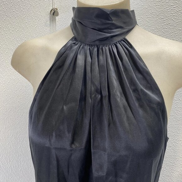 NEW RAMY BROOK Women’s Lori Silk High Neck Tank Top Blouse Black Size M - Picture 13 of 14